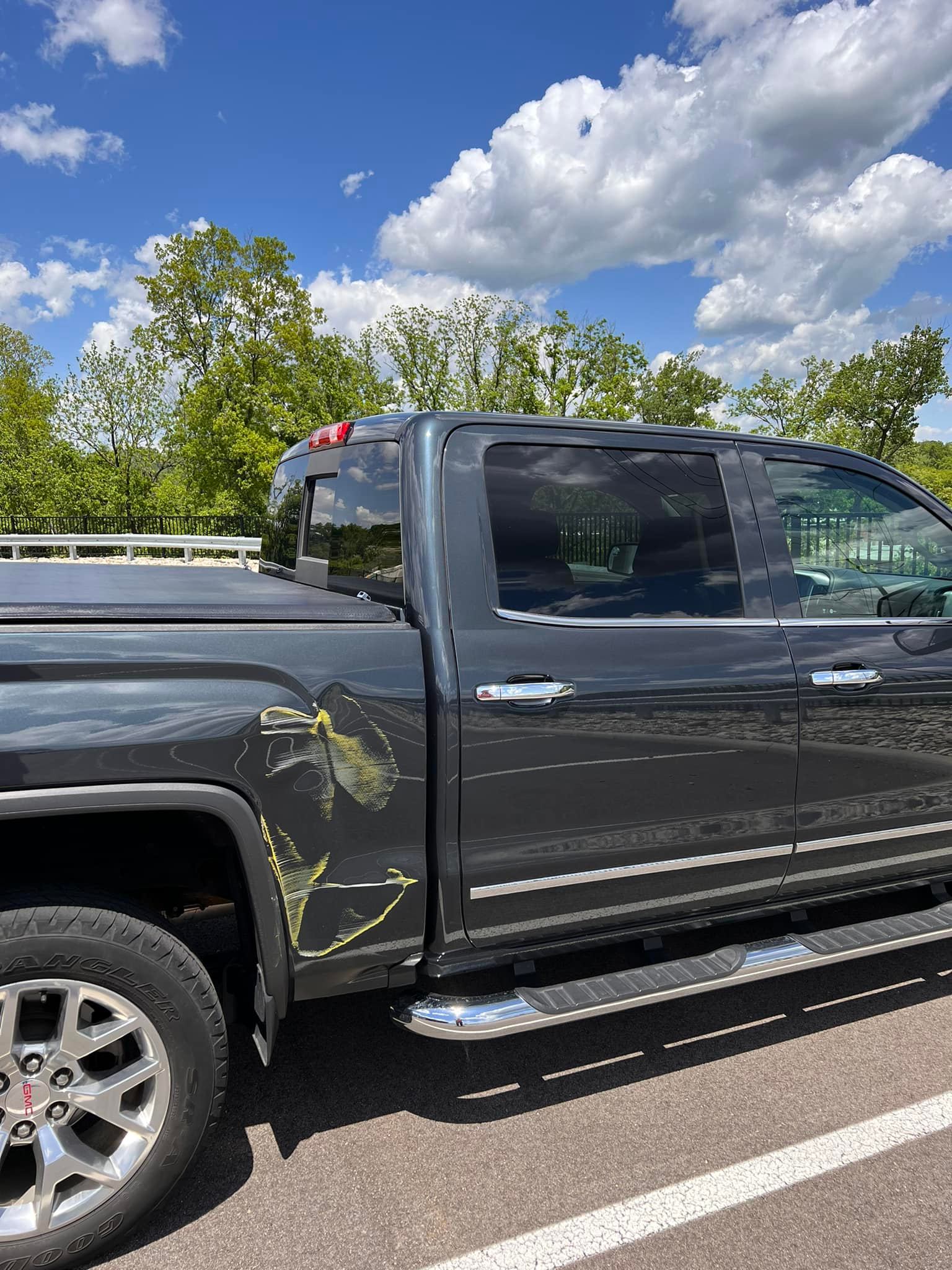 Dent in Jesse's truck