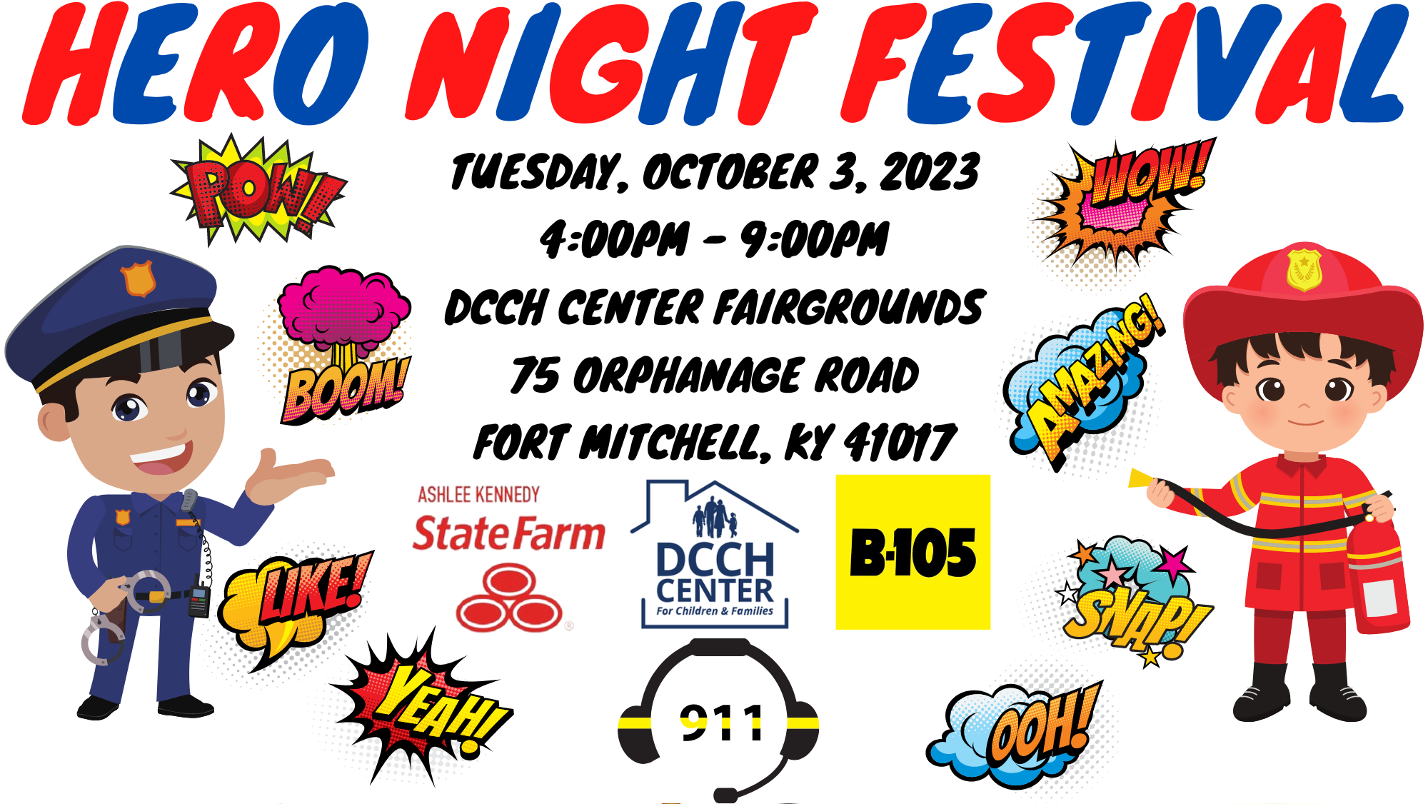 City Of Fort Mitchell Hero Night Festival 10 3 23 Flyer